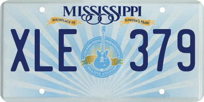 MS license plate XLE379