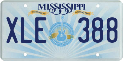 MS license plate XLE388