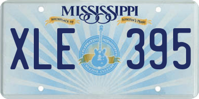 MS license plate XLE395