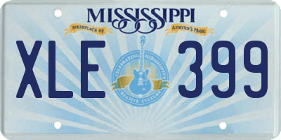 MS license plate XLE399