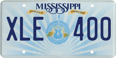 MS license plate XLE400