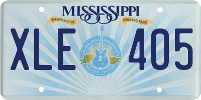 MS license plate XLE405