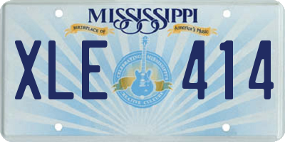 MS license plate XLE414