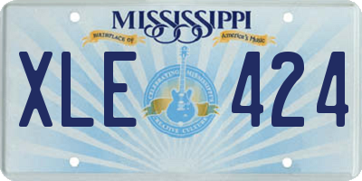 MS license plate XLE424