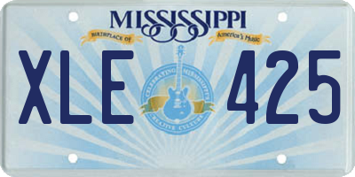 MS license plate XLE425