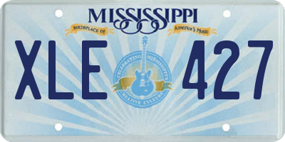 MS license plate XLE427