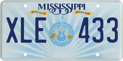 MS license plate XLE433