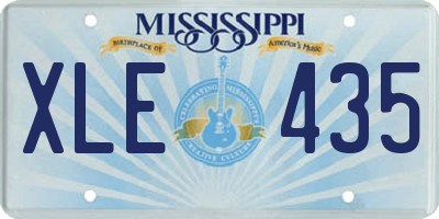 MS license plate XLE435