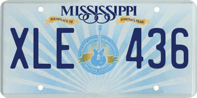 MS license plate XLE436