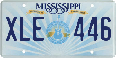 MS license plate XLE446