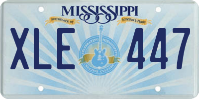 MS license plate XLE447