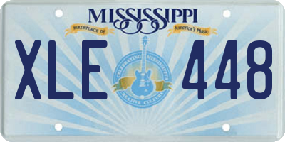 MS license plate XLE448