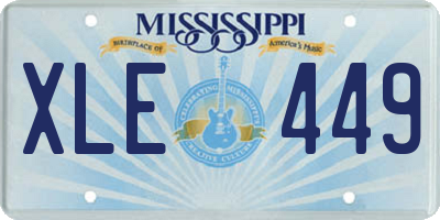 MS license plate XLE449