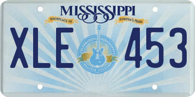 MS license plate XLE453
