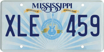 MS license plate XLE459
