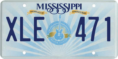 MS license plate XLE471