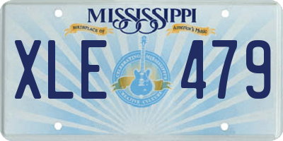 MS license plate XLE479