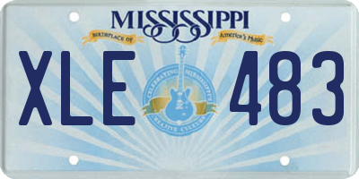 MS license plate XLE483