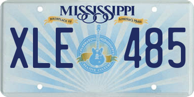 MS license plate XLE485