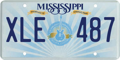 MS license plate XLE487