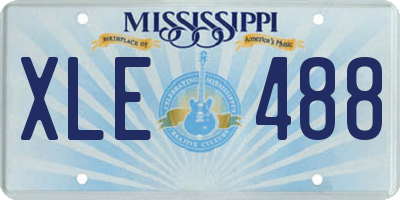 MS license plate XLE488