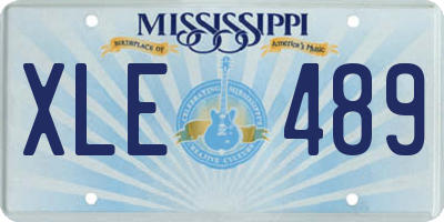 MS license plate XLE489