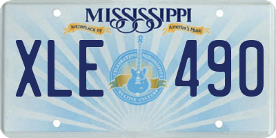 MS license plate XLE490