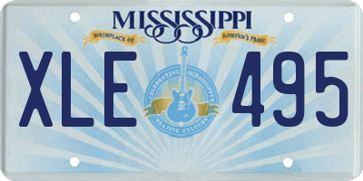 MS license plate XLE495