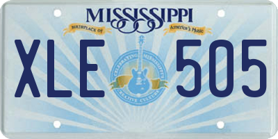 MS license plate XLE505