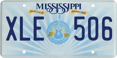 MS license plate XLE506