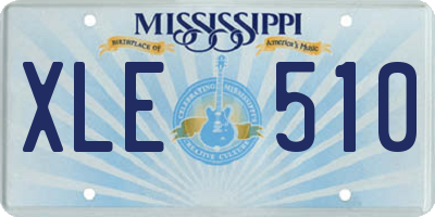 MS license plate XLE510
