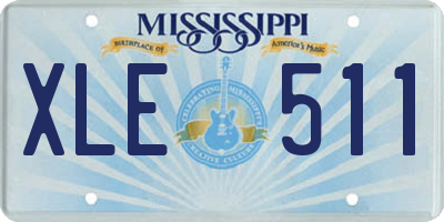 MS license plate XLE511