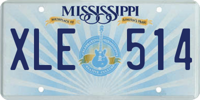 MS license plate XLE514