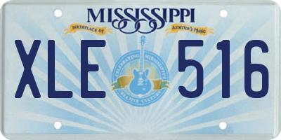 MS license plate XLE516