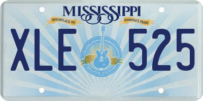 MS license plate XLE525