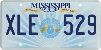 MS license plate XLE529