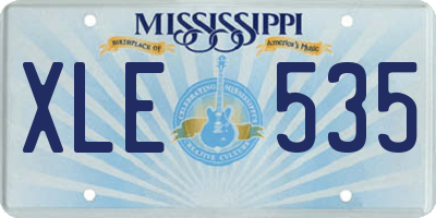 MS license plate XLE535
