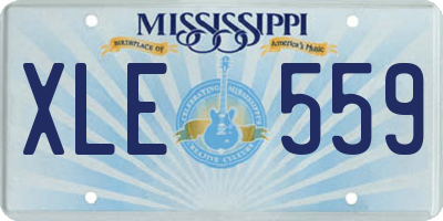 MS license plate XLE559
