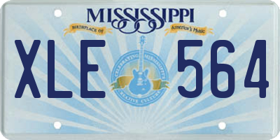 MS license plate XLE564