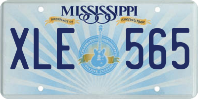MS license plate XLE565