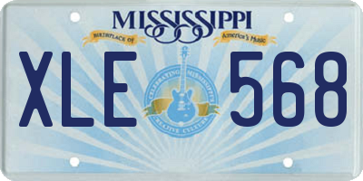 MS license plate XLE568