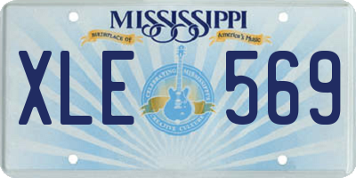 MS license plate XLE569