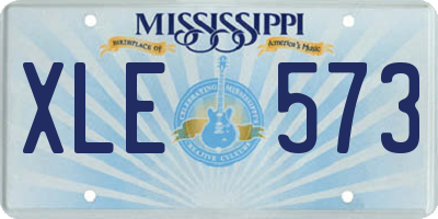 MS license plate XLE573