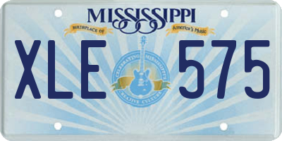 MS license plate XLE575