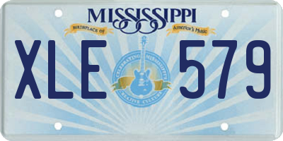 MS license plate XLE579