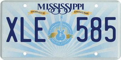 MS license plate XLE585