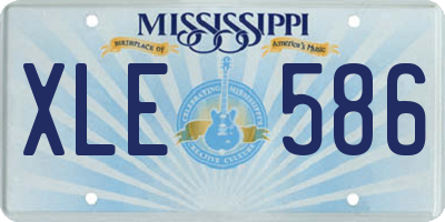 MS license plate XLE586