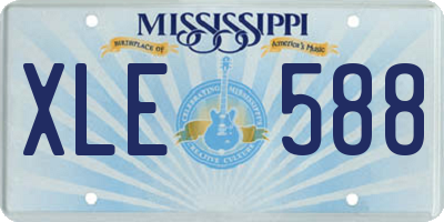 MS license plate XLE588
