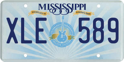 MS license plate XLE589