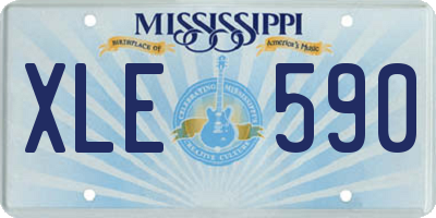 MS license plate XLE590